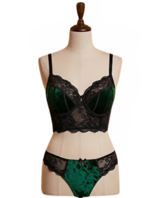 طقم بانتي وبرا قطيفة شيك 0130