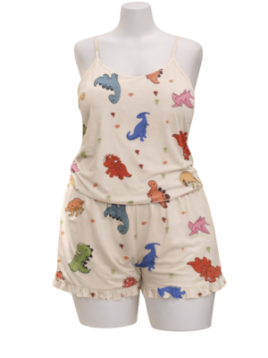 طقم شورت برسومات رقيقة